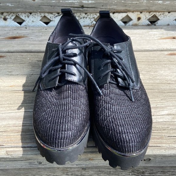 NWOB United Nude Shoes Juko Flatform Black Lace Up Shoes Women's Size 6.5 - Picture 6 of 15